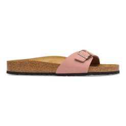 Birkenstock Madrid BFBC Pink Clay Klapki damskie. Czerwone klapki damskie Birkenstock, bez wzorów, bez obcasa. Za 339.99 zł.