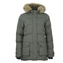 Parka dla kobiet Peak Mountain. Zielone parki damskie Peak Mountain, na zimę, bez wzorów, z futra. W wyprzedaży za 374.00 zł.