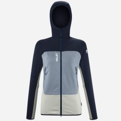 Bluza turystyczna damska Millet Fusion Grid Hoodie active fit Polartec PowerGrid. Białe bluzy z kapturem damskie Millet, s, z tkaniny. Za 593.56 zł.