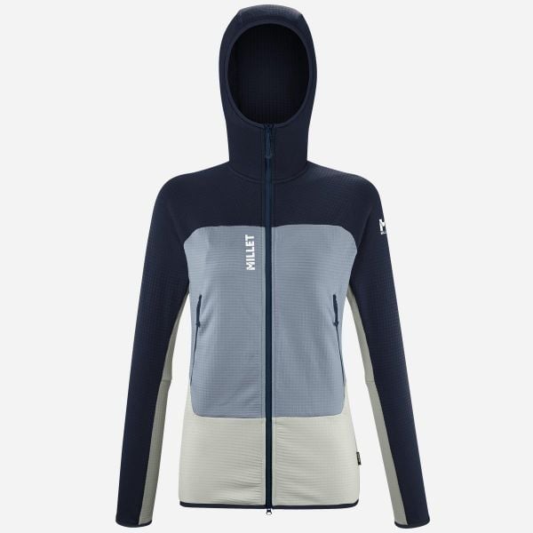 Bluza turystyczna damska Millet Fusion Grid Hoodie active fit Polartec PowerGrid. Białe bluzy z kapturem damskie Millet, s, z tkaniny. Za 588.54 zł.