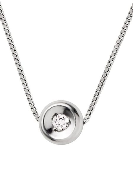 DYAMANT Srebrny naszyjnik z diamentem - dł. 42 cm rozmiar: onesize. Szare naszyjniki damskie DYAMANT, srebrne. Za 674.99 zł.