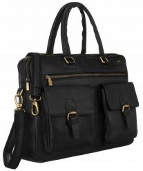 Torba na laptopa Peterson PTN LAP-15602-NDM czarna. Czarne torby na laptopa damskie Peterson, bez wzorów, ze skóry. Za 319.99 zł.