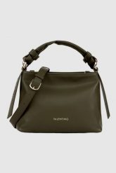 VALENTINO Torebka zielona Ring Re. Zielone torebki klasyczne damskie Valentino by Mario Valentino, bez wzorów, bez dodatków. W wyprzedaży za 399.99 zł.