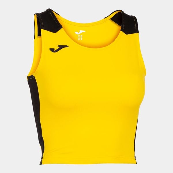 Tank top do biegania damski Joma Record II Crop top. Czarne topy damskie Joma, s, bez wzorów, bez kołnierzyka. W wyprzedaży za 111.55 zł.