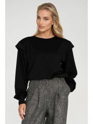 Nife Bluza w kolorze czarnym rozmiar: 38. Czarne bluzy bez kaptura damskie Nife. Za 167.67 zł.