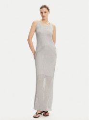 PINKO Sukienka dzianinowa Nelson 105146 A2LO Szary Regular Fit. Szare sukienki damskie Pinko, xs, bez wzorów, z dzianiny, bez kołnierzyka, bez ramiączek. Za 719.99 zł.