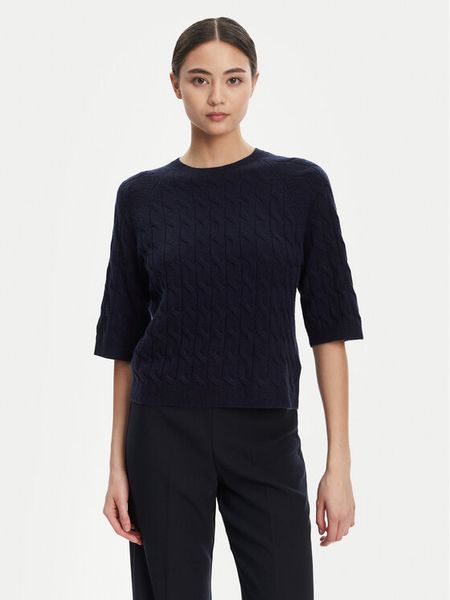 Marella Sweter Franz 2523366084 Granatowy Regular Fit. Niebieskie swetry klasyczne damskie Marella, l, z kaszmiru, bez kołnierzyka. Za 1,089.00 zł.