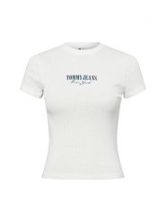 Tommy Jeans Koszulka Kobiety biały, M. Białe t-shirty damskie Tommy Jeans, m, bez wzorów, z bawełny, bez kołnierzyka. Za 89.95 zł.