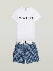 G-Star Piżama w kolorze niebiesko-białym rozmiar: XL. Białe piżamy męskie G-Star, xl, bez wzorów, z bawełny, bez ramiączek. Za 133.95 zł.