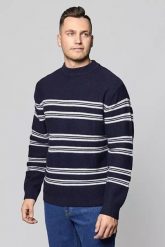 LEE HIGH NECK SEAS KNIT MĘSKI SWETER NIGHT SKY L83HLHSJ 112122362. Swetry męskie Lee, l, bez wzorów, bez kołnierzyka. Za 199.99 zł.