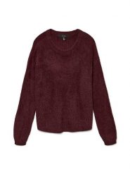 Vero Moda Sweter w kolorze bordowym rozmiar: XS. Czerwone swetry klasyczne damskie Vero Moda, xs, bez kołnierzyka. Za 78.47 zł.