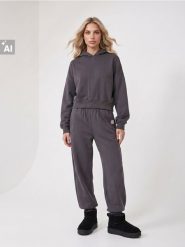 Bluza oversize z bawełną - szary. Szare bluzy sportowe damskie Sinsay, l, bez wzorów, z bawełny, bez ramiączek, bez kaptura. Za 49.99 zł.