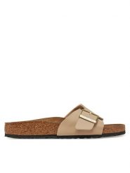 Birkenstock Klapki Catalina 1029245 Beżowy. Brązowe klapki damskie Birkenstock, bez wzorów, ze skóry, bez obcasa. Za 379.99 zł.