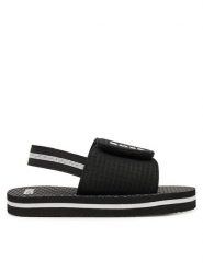 BOSS Sandały J52820 M Czarny. Czarne sandały chłopięce Boss, z materiału, bez zapięcia. Za 107.99 zł.