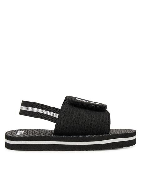 BOSS Sandały J52820 M Czarny. Czarne sandały chłopięce Boss, z materiału, bez zapięcia. Za 107.99 zł.