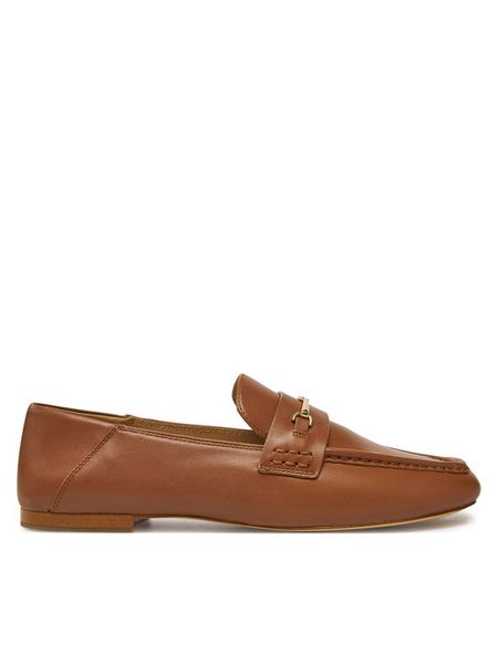 Michael Kors Mokasyny Lena Loafer 40R5LEFP1L Brązowy. Brązowe mokasyny damskie Michael Kors, ze lnu. Za 449.99 zł.