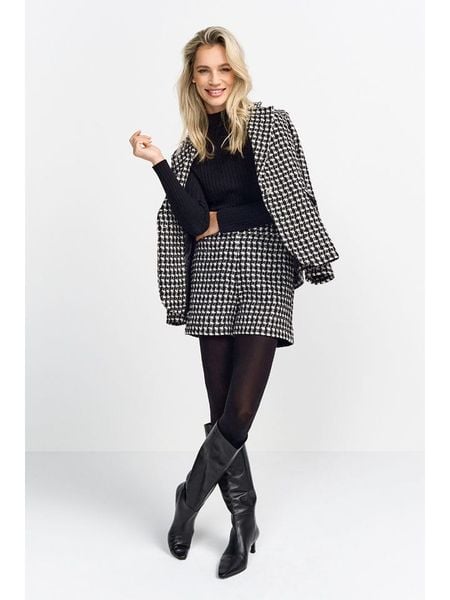 Rich & Royal Szorty w kolorze czarno-białym rozmiar: 34. Białe szorty damskie Rich & Royal, bez wzorów, z podwyższonym stanem. Za 183.15 zł.