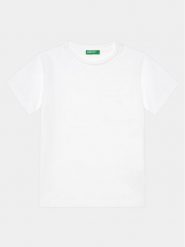 United Colors Of Benetton T-Shirt 3D56C10HX Biały Regular Fit. Białe t-shirty chłopięce United Colors Of Benetton, bez wzorów, z bawełny, bez ramiączek. Za 59.99 zł.