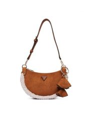 Guess Torebka Katie HWSW22 53180 Brązowy. Brązowe torebki klasyczne damskie Guess, z aplikacjami, z materiału, bez dodatków. Za 494.99 zł.