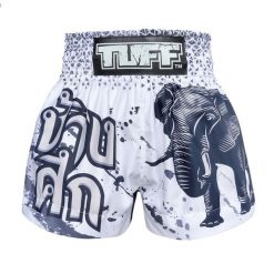 Spodenki treningowe TUFF Elephant. Białe szorty damskie TUFF, bez wzorów, sportowe. Za 149.00 zł.