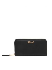 KARL LAGERFELD Portfel A1W32106 Czarny. Czarne portfele damskie Karl Lagerfeld, bez wzorów, ze skóry. Za 649.99 zł.