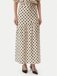 Morgan Spódnica maxi 261-JOVITA Beżowy Regular Fit. Brązowe spódniczki damskie Morgan, bez wzorów, z wiskozy, maxi. Za 329.99 zł.