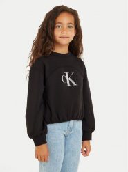 Calvin Klein Jeans Bluza Iridescent IG0IG02414 Czarny Regular Fit. Czarne spodnie dziewczęce Calvin Klein Jeans, z bawełny. Za 209.99 zł.