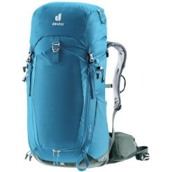 Plecak turystyczny Deuter Trail Pro 36 - wave/ivy. Niebieskie plecaki damskie Deuter, bez wzorów, z materiału, klasyczne. Za 856.89 zł.