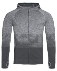 Bluza Sportowy z Kapturem, Szara, Popielata, Raglanowe Rękawy, Nylonowa. Szare bluzy sportowe męskie Stedman, bez wzorów, z materiału, sportowe, bez kołnierzyka, bez ramiączek. Za 157.00 zł.