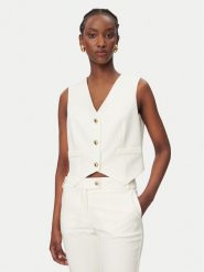 Rinascimento Kamizelka garniturowa CFC0128644003 Biały Regular Fit. Białe kamizelki damskie RINASCIMENTO, s, z syntetyku. Za 399.99 zł.