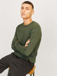 Jack & Jones Sweter w kolorze khaki rozmiar: S. Brązowe swetry męskie Jack & Jones, s, bez wzorów, bez kołnierzyka. Za 66.16 zł.
