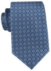 Męski Krawat - Niebieski w Regularny Wzór - Angelo di Monti. Niebieskie krawaty i muchy męskie Angelo di Monti, bez wzorów, z tkaniny, eleganckie. Za 49.99 zł.