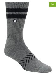 Skechers Skarpety (6 par) w kolorze szaro-czarnym rozmiar: 40,5-46. Szare skarpetki męskie Skechers, bez wzorów, ze splotem. Za 73.99 zł.