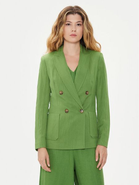 United Colors Of Benetton Marynarka 27OZDW025 Zielony Regular Fit. Zielone marynarki i żakiety damskie United Colors Of Benetton, bez wzorów, z wiskozy. Za 309.99 zł.