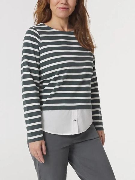 Sweter Damski TBS Aliyaron. Białe swetry klasyczne damskie Tbs, m, z bawełny, bez kołnierzyka. Za 369.00 zł.