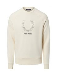 Fred Perry Bluza męska Mężczyźni Bawełna biały jednolity, L. Białe bluzy bez kaptura męskie Fred Perry, l, z bawełny. Za 649.95 zł.