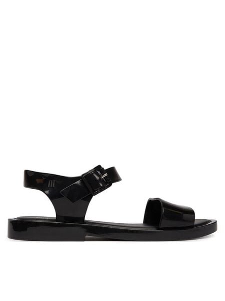 Melissa Sandały Mar Sandal II Ad 33815 Czarny. Czarne sandały damskie Melissa, bez wzorów, z tworzywa sztucznego, bez obcasa, na płaskiej podeszwie. Za 290.99 zł.