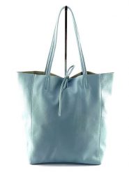 Marlon Skórzany shopper bag w kolorze błękitnym - 37 x 40 x 12 cm rozmiar: onesize. Niebieskie shopper bag damskie Marlon, bez wzorów, z materiału, na ramię, bez dodatków. Za 218.95 zł.