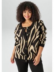 Aniston Kardigan w kolorze czarno-beżowym rozmiar: 54. Czarne kardigany damskie Aniston, bez wzorów. Za 78.66 zł.