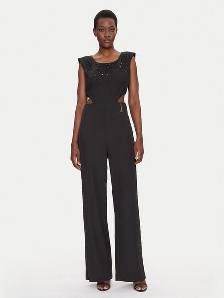 Fracomina Kombinezon FQ25SO2002W47601 Czarny Slim Fit. Czarne kombinezony damskie Fracomina, m, bez wzorów, bez kołnierzyka, bez ramiączek. Za 1,299.00 zł.