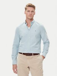 Tommy Hilfiger Koszula Solid Heritage MW0MW35774 Zielony Regular Fit. Zielone koszule męskie Tommy Hilfiger, m, bez wzorów, z bawełny, bez kołnierzyka, bez ramiączek. Za 329.99 zł.