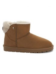 ISLAND BOOT Botki zimowe "Ilissa" w kolorze jasnobrązowym rozmiar: 39. Brązowe botki damskie Island Boot, na zimę, bez obcasa, bez zapięcia. Za 166.88 zł.