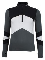 Peak Mountain Koszulka funkcyjna "Athos" w kolorze antracytowo-czarnym rozmiar: XL. Czarne bluzki sportowe damskie Peak Mountain, xl, bez wzorów, z materiału, bez ramiączek. Za 105.38 zł.