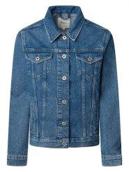 Pepe Jeans Kurtka dżinsowa - Regular fit - w kolorze niebieskim rozmiar: XS. Niebieskie kurtki damskie Pepe Jeans, xs, z aplikacjami, z bawełny, bez kaptura. Za 375.95 zł.