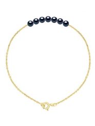 Pearl Addict Złota bransoletka z perłami rozmiar: onesize. Niebieskie bransoletki damskie Pearl Addict, złote. Za 521.99 zł.