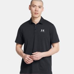 Koszulka polo męska Under Armour UA Icon. Czarne koszulki polo męskie Under Armour, m, bez wzorów, bez ramiączek. Za 199.99 zł.