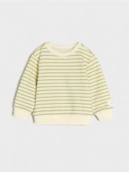Bluza w paski - kremowy. Białe bluzy i bluzki niemowlęce Sinsay, bez wzorów, bez ramiączek, bez kaptura. Za 15.99 zł.