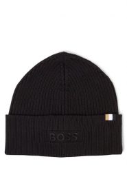 BOSS czapka z zawartością wełny - Magico Mężczyźni Bawełna czarny, ONE SIZE. Czarne czapki męskie Boss, bez wzorów, z bawełny. Za 329.95 zł.
