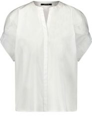 TAIFUN Bluzka w kolorze białym rozmiar: 42. Białe bluzki damskie Taifun, bez wzorów, z bawełny, bez kołnierzyka, bez ramiączek. Za 123.25 zł.