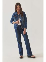 TATUUM Kurtka dżinsowa w kolorze niebieskim rozmiar: 42. Niebieskie kurtki damskie Tatuum, bez wzorów, z bawełny, bez kaptura. Za 187.96 zł.